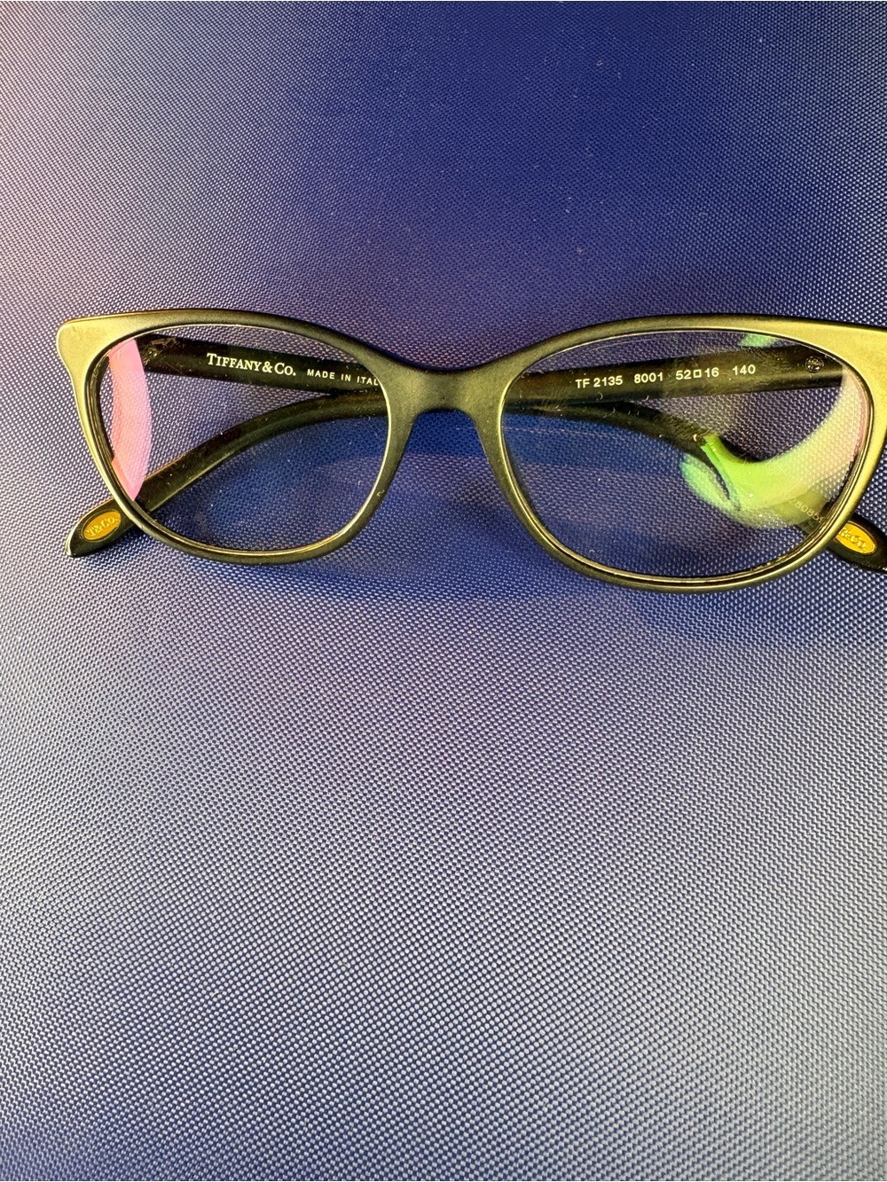 Tiffany & Co. Black Cat-Eye Optical Frames. No case.